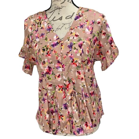 Dolan Left Coast Collection x Anthropologie “Mitzi” Floral Blouse Oversized XS - Picture 1 of 11
